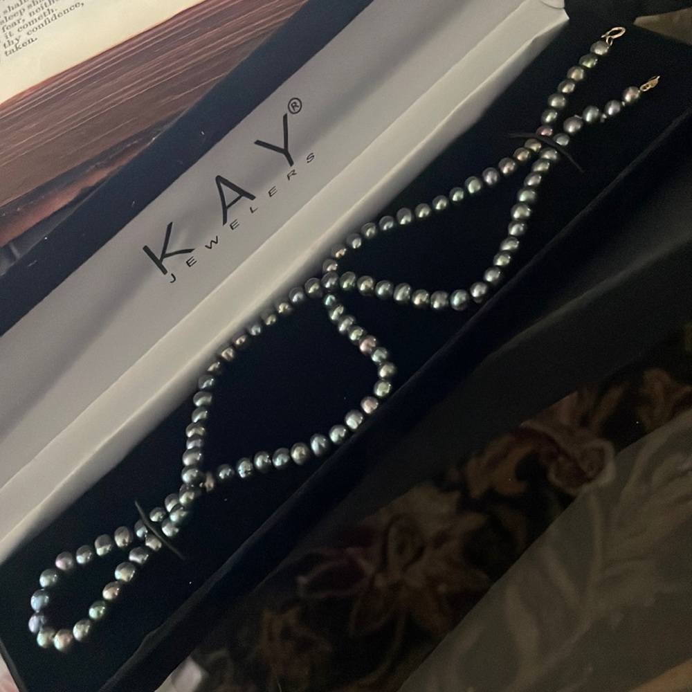 JCM Blue Peacock Pearl Necklace